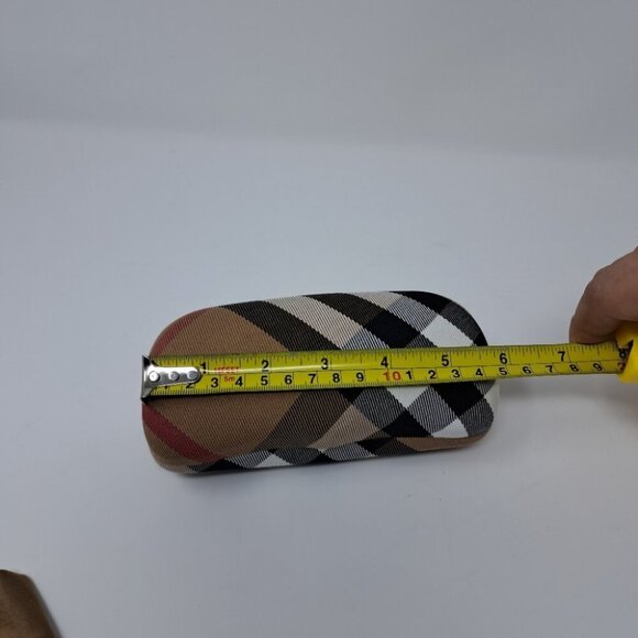 NEW Burberry Sunglasses Case 2 PACK SET OF 2 Glasses Beige Nova Check 6" x 2.5" - Picture 3 of 8